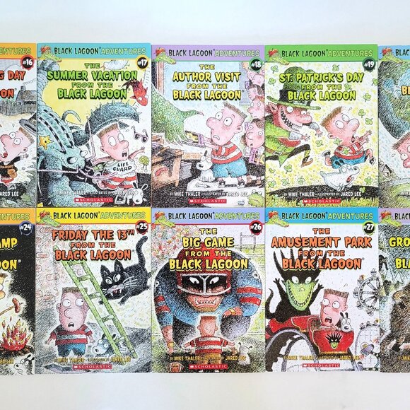 BLACK LAGOON ADVENTURES LOT OF 20 BOYS BOOKS SCHOLASTIC HORROR THRILLER #1-29 - Picture 5 of 16